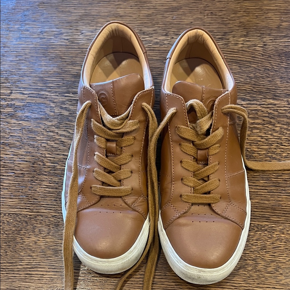 Greats Tan Leather Sneakers